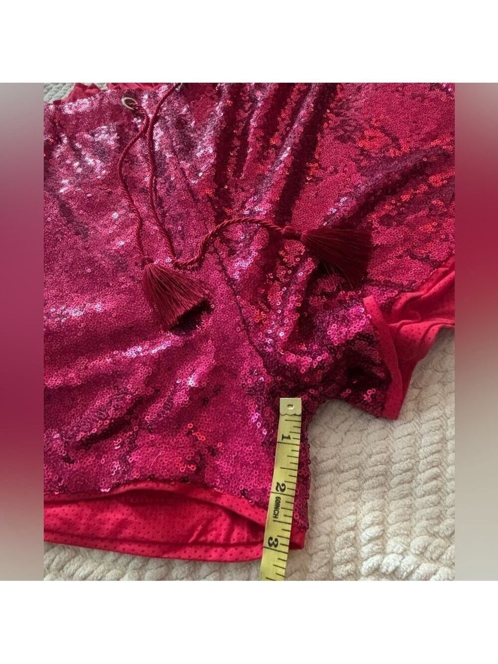 NEW- Sequined Shorts Women's XL - Picture 5 of 10